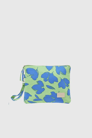 VERDE FASHION | Pochette mare in cotone fantasia floreale
