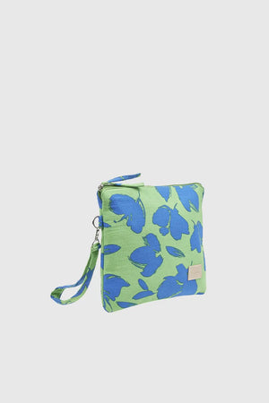VERDE FASHION | Pochette mare in cotone fantasia floreale