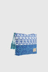 VERDE FASHION | Pochette mare in cotone fantasia geometrica