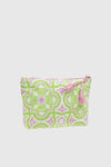 VERDE FASHION | Pochette mare in cotone fantasia maioliche