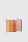 VERDE FASHION | Pochette mare in rafia a righe