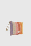 VERDE FASHION | Pochette mare in rafia a righe