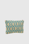 VERDE FASHION | Pochette mare in rafia motivo rombi