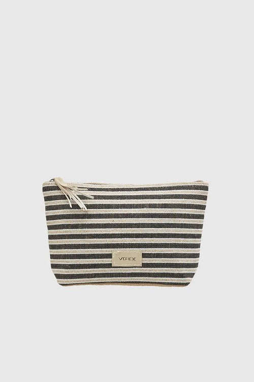 VERDE FASHION | Pochette mare in rafia a righe