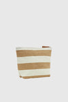 VERDE FASHION | Pochette mare in rafia a righe