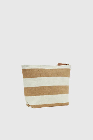 VERDE FASHION | Pochette mare in rafia a righe