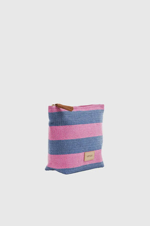 VERDE FASHION | Pochette mare in rafia a righe