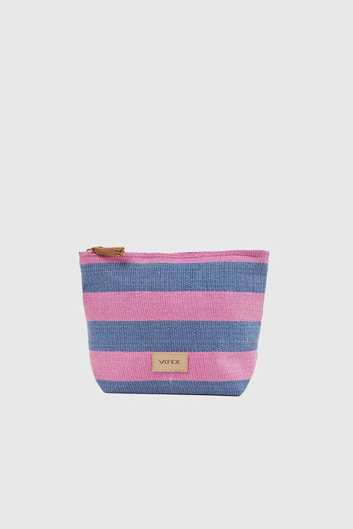 VERDE FASHION | Pochette mare in rafia a righe