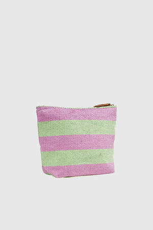 VERDE FASHION | Pochette mare in rafia a righe