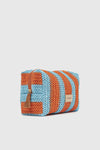 VERDE FASHION | Pochette mare in rafia a righe