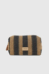 VERDE FASHION | Pochette mare in rafia a righe