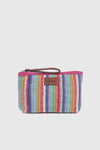 VERDE FASHION | Pochette mare in rafia a righe