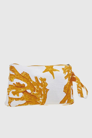 VERDE FASHION | Pochette mare in cotone fantasia coralli