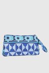 VERDE FASHION | Pochette mare in cotone fantasia geometrica