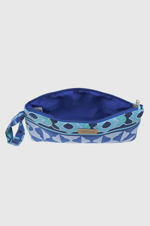 VERDE FASHION | Pochette mare in cotone fantasia geometrica