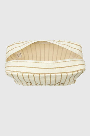 VERDE FASHION | Beauty case in cotone a righe