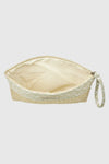 VERDE FASHION | Pochette mare in rafia e tessuto