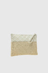 VERDE FASHION | Pochette mare in rafia e tessuto