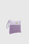 VERDE FASHION | Pochette mare in rafia e tessuto