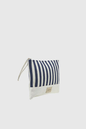 VERDE FASHION | Pochette mare in tessuto a righe