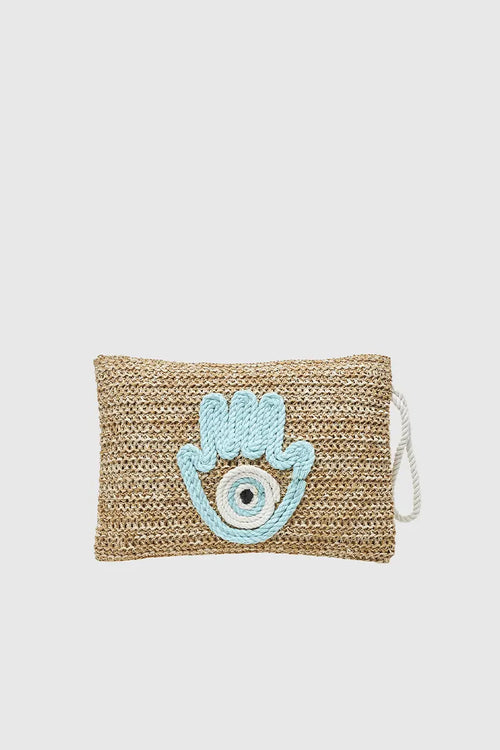 VERDE FASHION | Pochette mare in rafia mano di Fatima