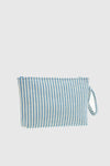 VERDE FASHION | Pochette mare in cotone a righe