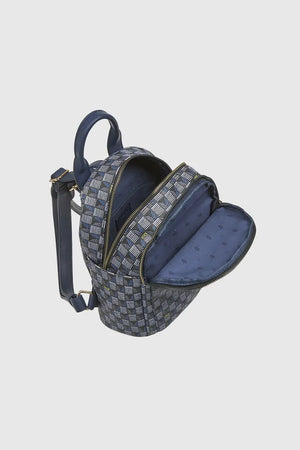 VERDE FASHION | Zaino doppia tasca motivo geometrico