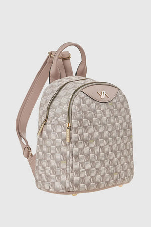 VERDE FASHION | Zaino doppia tasca motivo geometrico