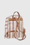 VERDE FASHION | Zaino in ecopelle motivo a righe