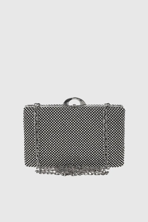VERDE FASHION | Pochette rigida con strass