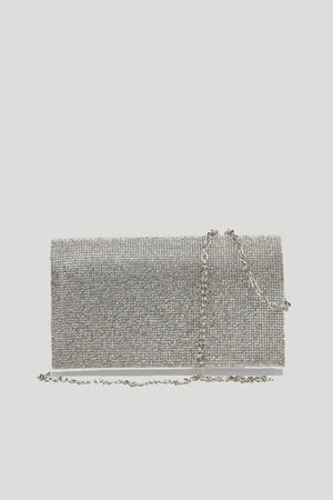 VERDE FASHION | Pochette con patta strass