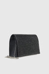 VERDE FASHION | Pochette con patta strass