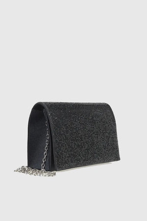 VERDE FASHION | Pochette con patta strass