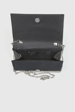 VERDE FASHION | Pochette con patta strass