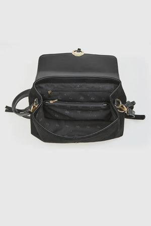 VERDE FASHION | Pochette con patta in ecopelle scamosciata