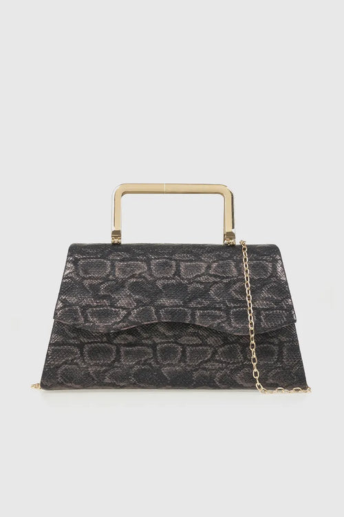 VERDE FASHION | Pochette stampa serpentata
