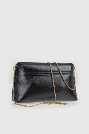 VERDE FASHION | Pochette in ecopelle verniciata