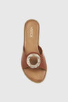 VERDE FASHION | Ciabatte in ecopelle con anello frontale
