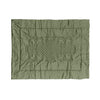 Plaid Arredo  140 x 180 cm in Raso di puro cotone Verde Oliva