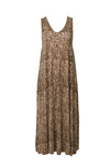 VERDISSIMA Mare | Abito lungo fantasia Leopard Flower