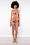 VERDISSIMA Mare | Bikini fascia imbottita+slip annodato Abstract