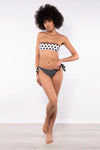 VERDISSIMA Mare | Bikini fascia imbottita+slip Micro/Macro Pois
