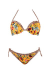 VERDISSIMA Mare | Bikini push-up imbottito+slip annodato Leopard Flower