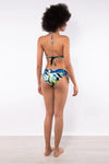 VERDISSIMA Mare | Bikini push-up imbottito+slip annodato Abstract
