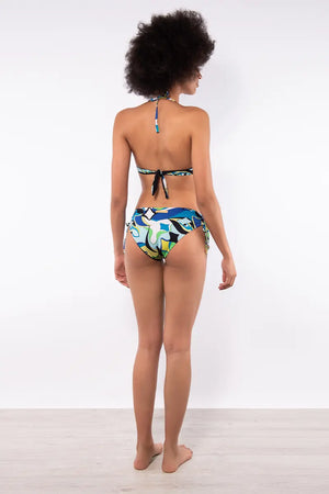VERDISSIMA Mare | Bikini push-up imbottito+slip annodato Abstract