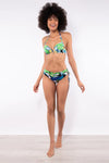 VERDISSIMA Mare | Bikini push-up imbottito+slip annodato Abstract