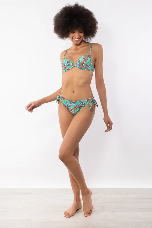 VERDISSIMA Mare | Bikini push-up estraibile+slip fiocchi Crystal