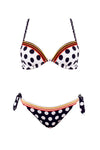 VERDISSIMA Mare | Bikini push-up+slip fiocchi Micro/Macro Pois