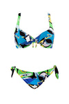 VERDISSIMA Mare | Bikini ferretto imbottito+slip coulisse Abstract