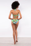 VERDISSIMA Mare | Bikini triangolo alto+slip laccetti Abstract